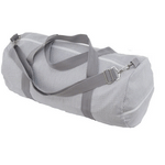 Gray Seersucker Weekender Duffle