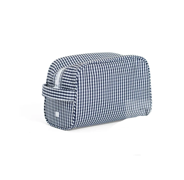 Dark Navy Gingham Toiletry