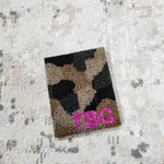 Beaded camo passport case
