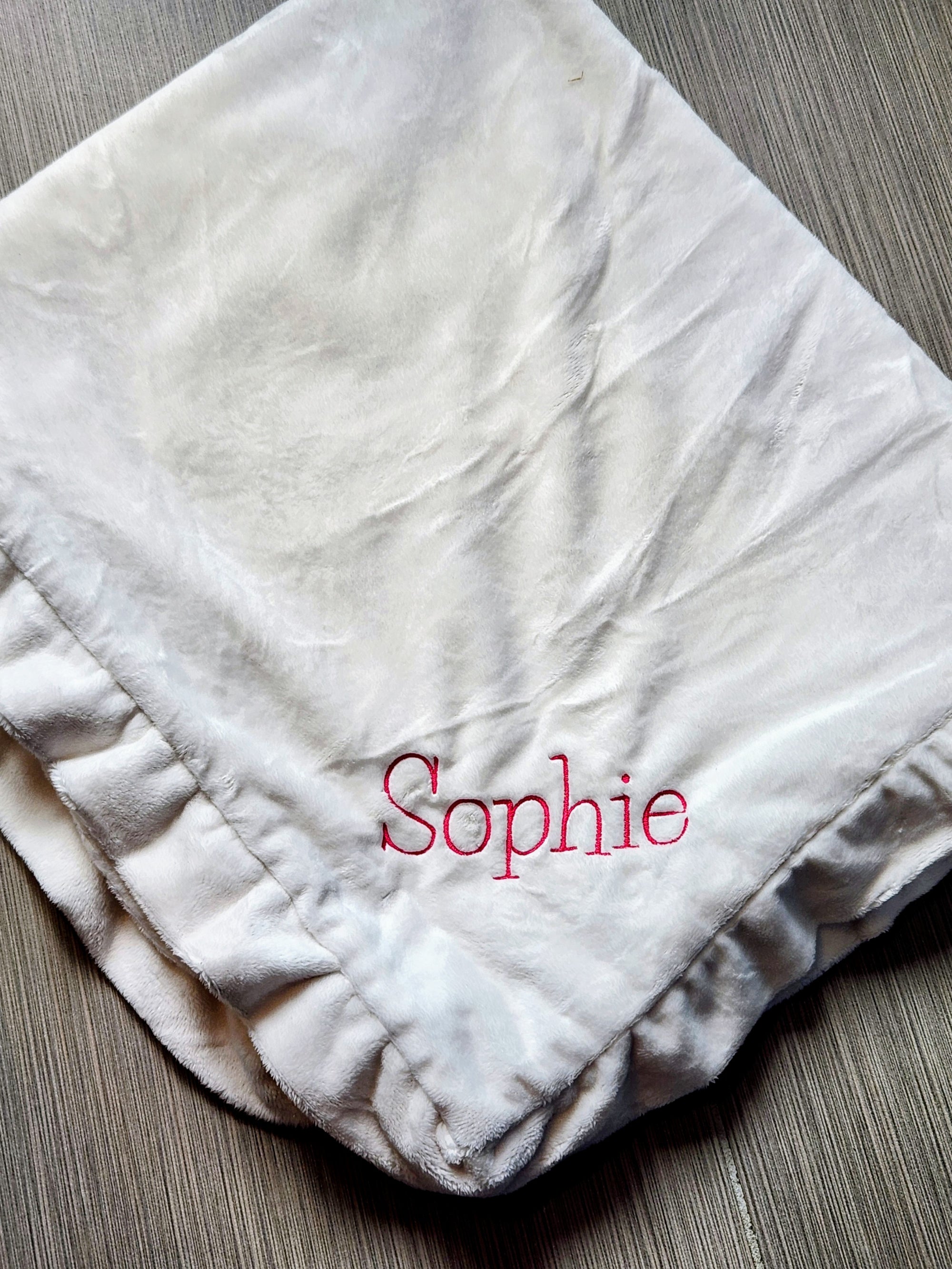 Ruffle Cream Minky Boys Girls Blanket