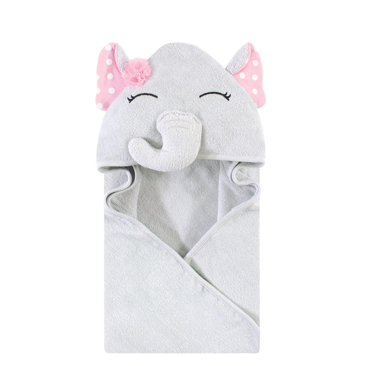 Pretty Elephant Polka Dots Girl Toddler Towel