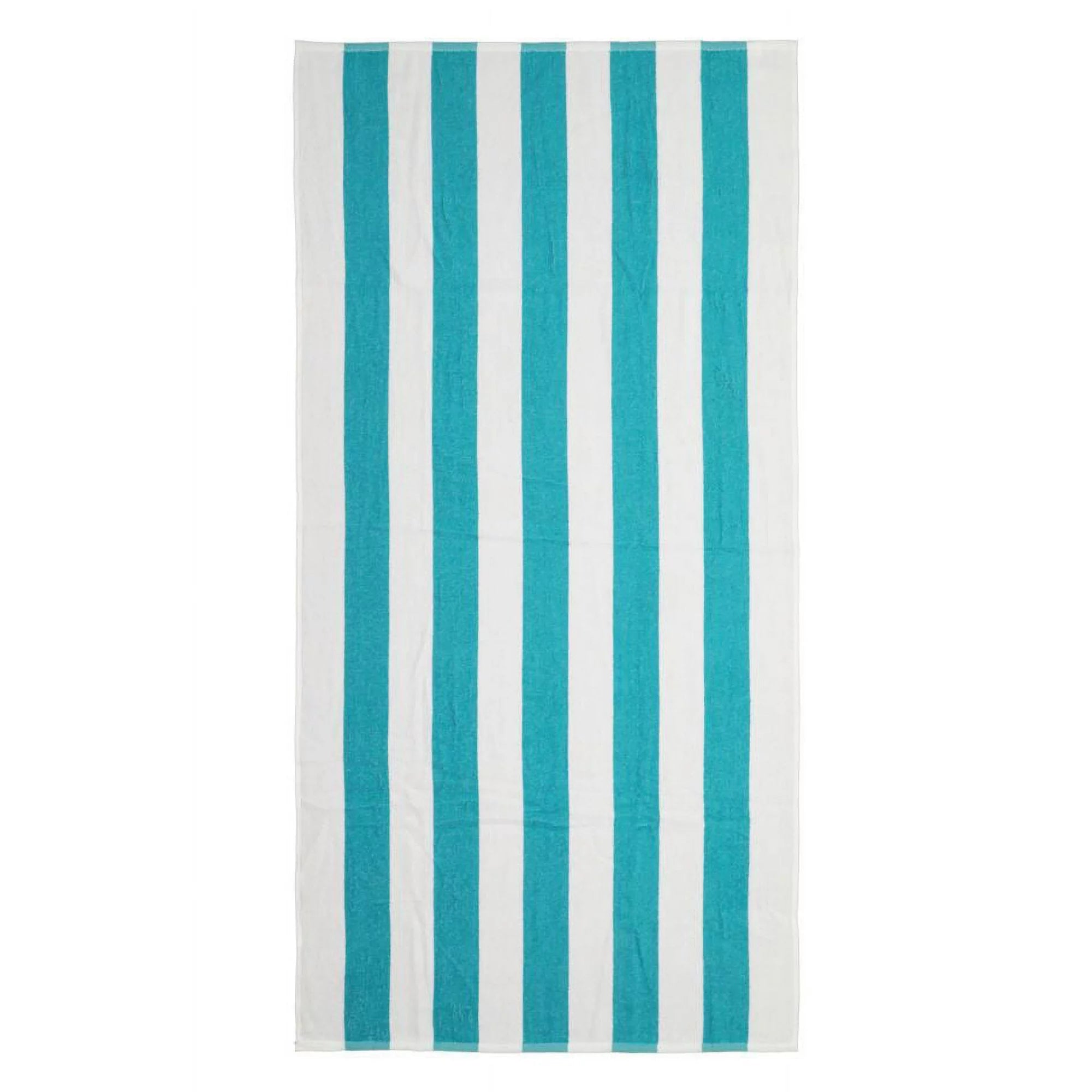 Teal and White Cabana beach adult/kids towel