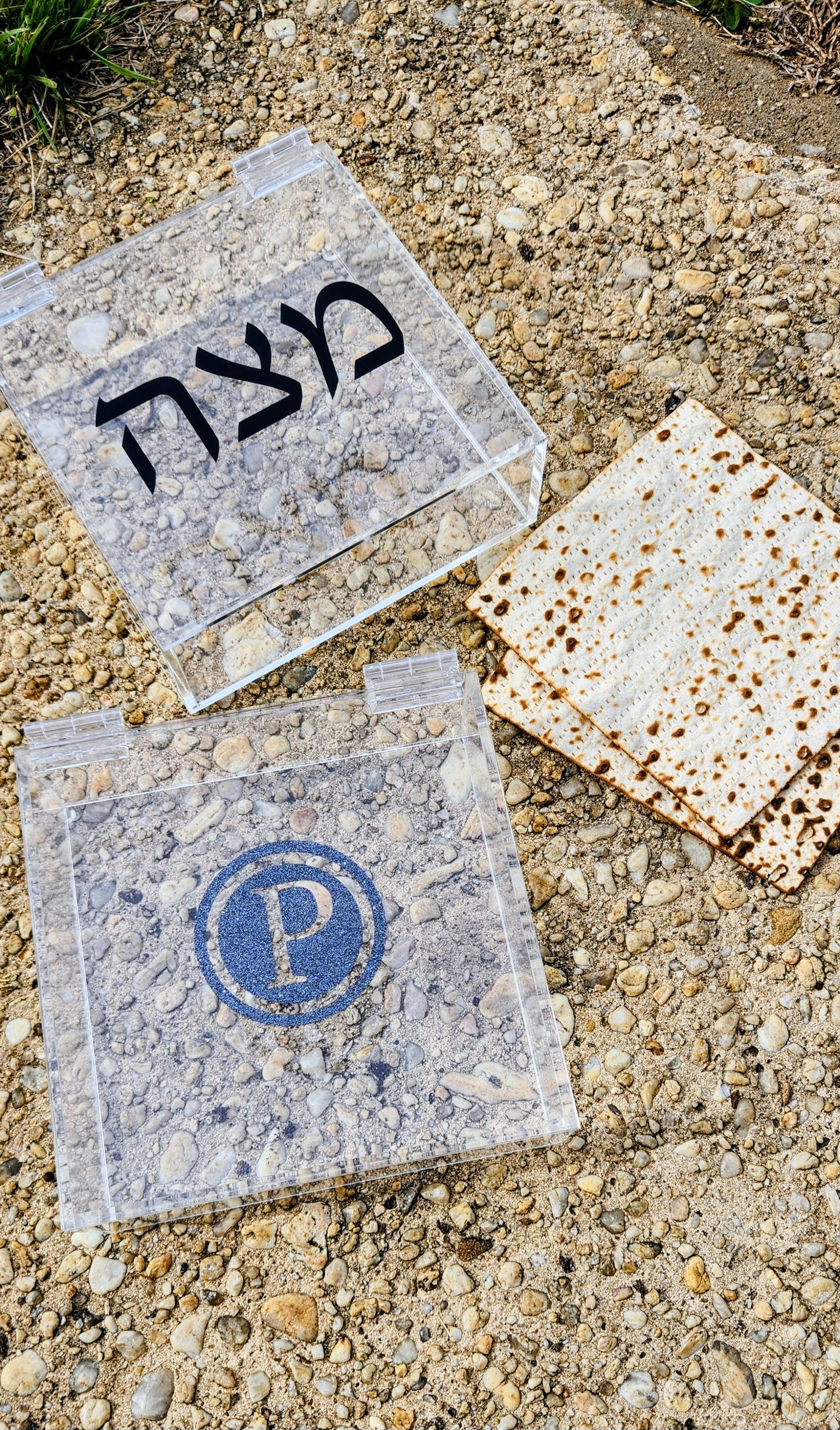 Square Flip Top Matzah Box