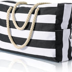 Black and White Beach Bag