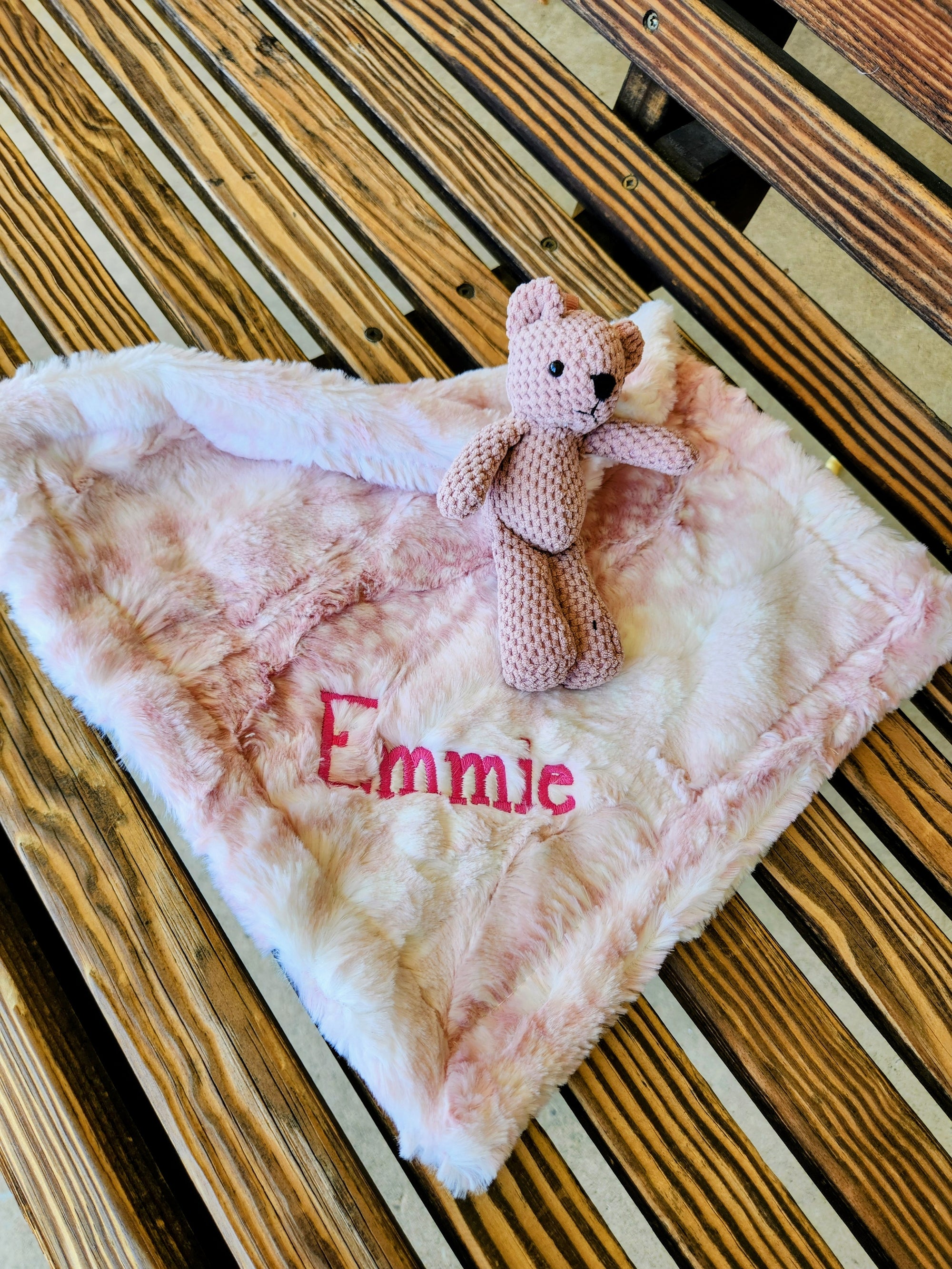 Cibirian Mauve Bear Minky Girls Lovie