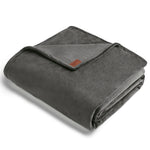 BiggerBee Minky Throw Blanket Charcoal