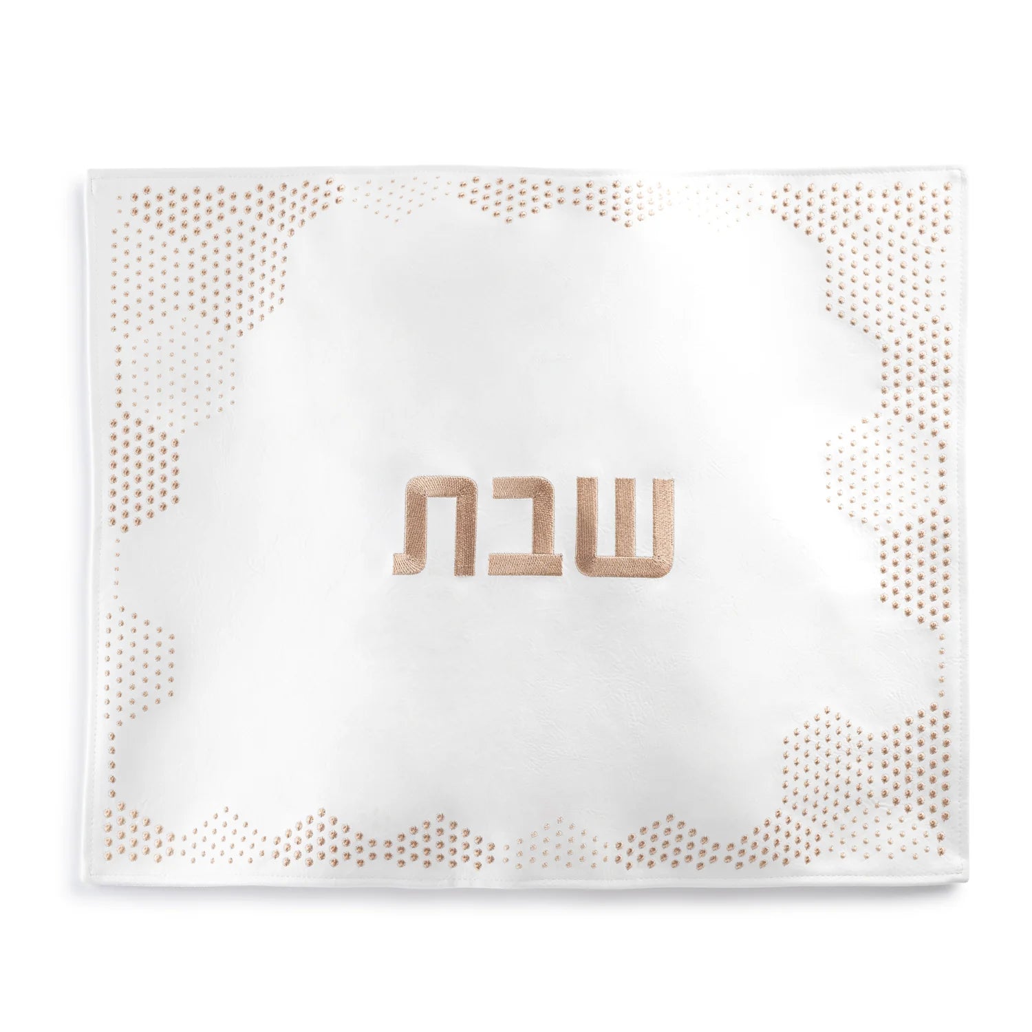 Gold Hexagon Dot Border Challah Cover