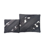 Black Leather/Black & White Fur Tallis/Tefillin bag