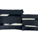 Black Leather/Black & White Fur Tallis/Tefillin bag