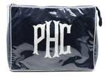 Large Toiletry Pouch with Fancy White Letters