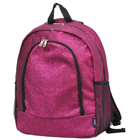 Hot Pink Glitter Canvas Backpack