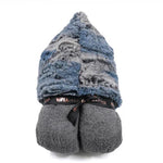 Ombre Navy on Gray Hooded Towel