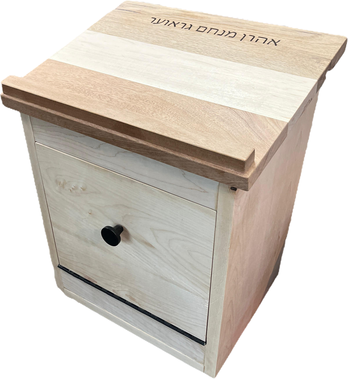 Tabletop Wood Shtender with storage