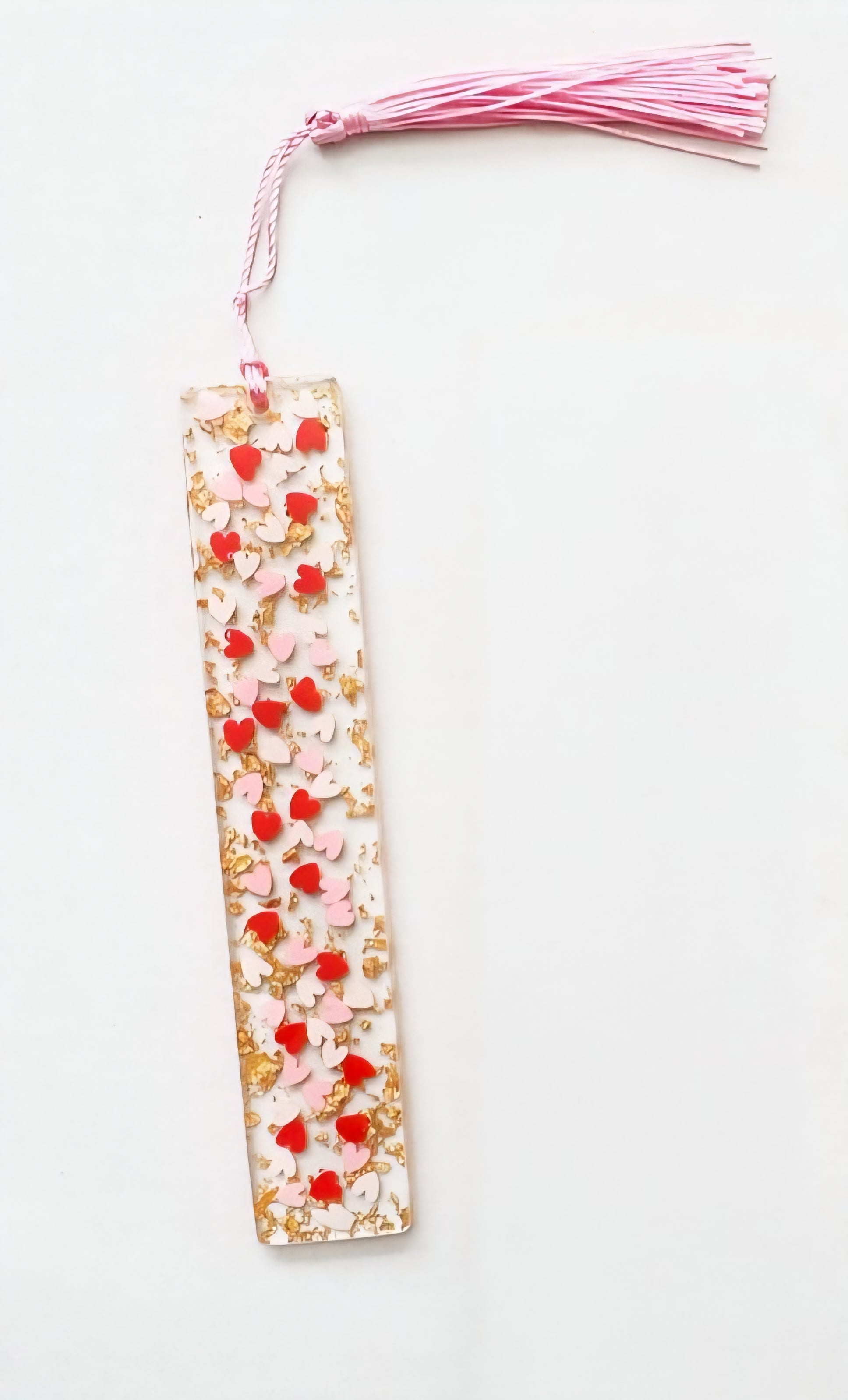Resin Hearts Bookmark