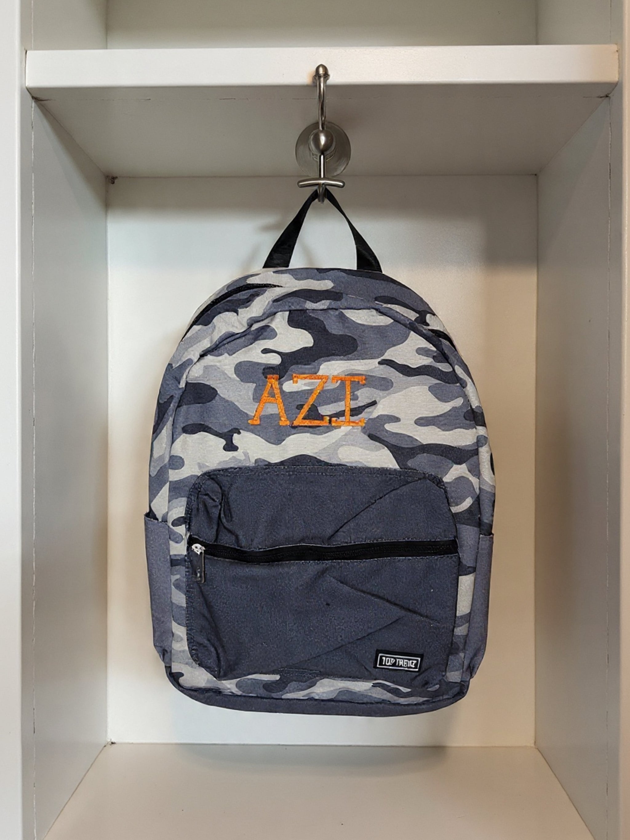 Grey Camo Canvas Boys Backpack