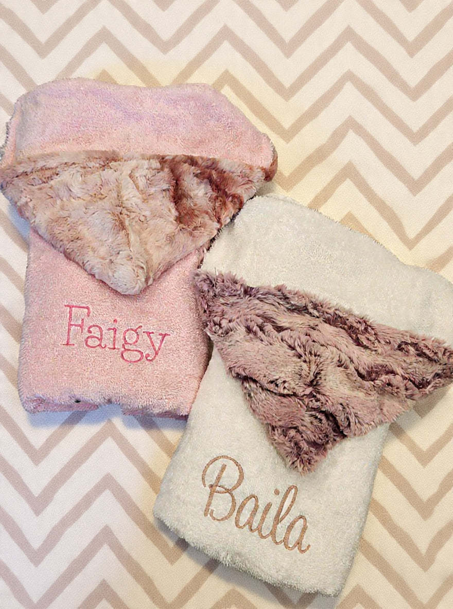 Smokey Rosewater Pink Girls Hooded Towel