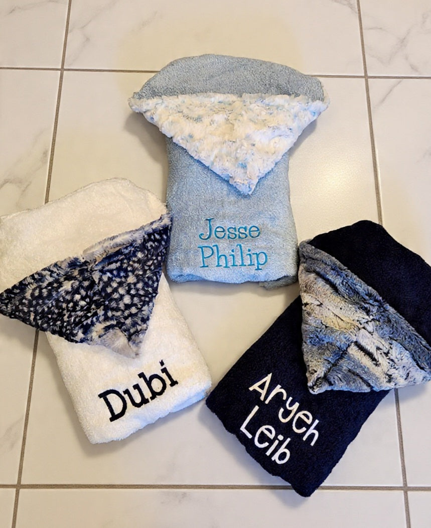 Navy Ombre Boys Hooded Toddler Towel