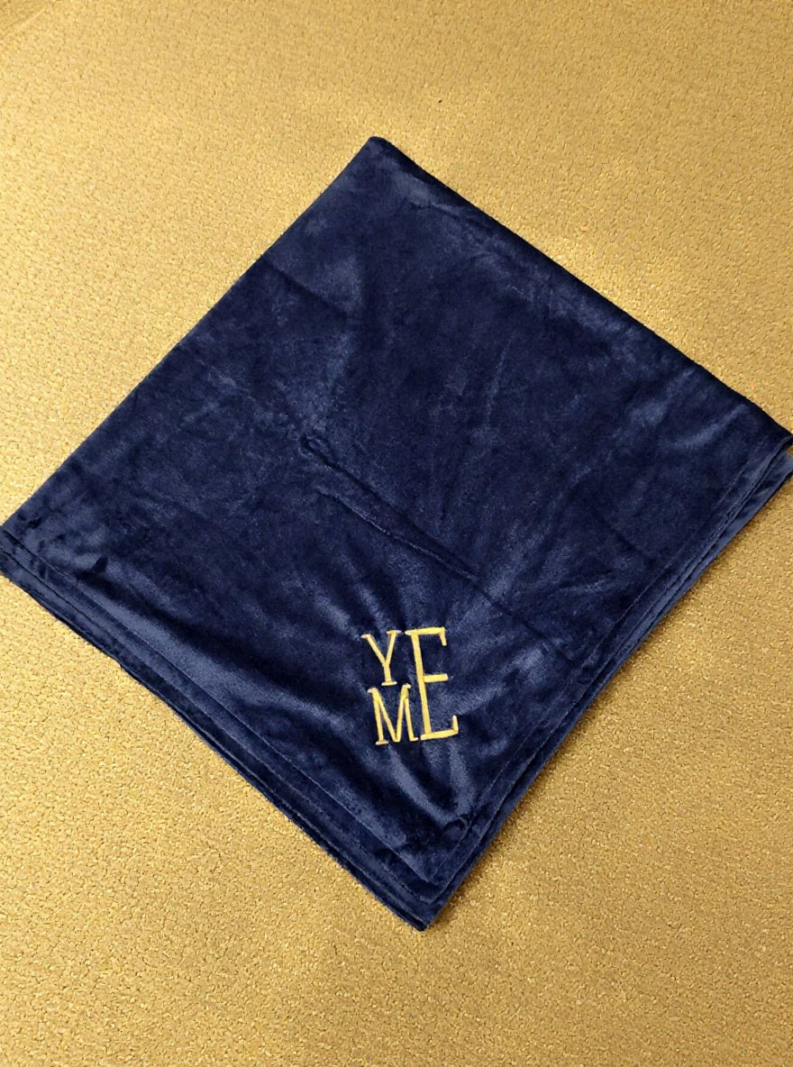 MinkyBee Stroller Blanket Solid Navy