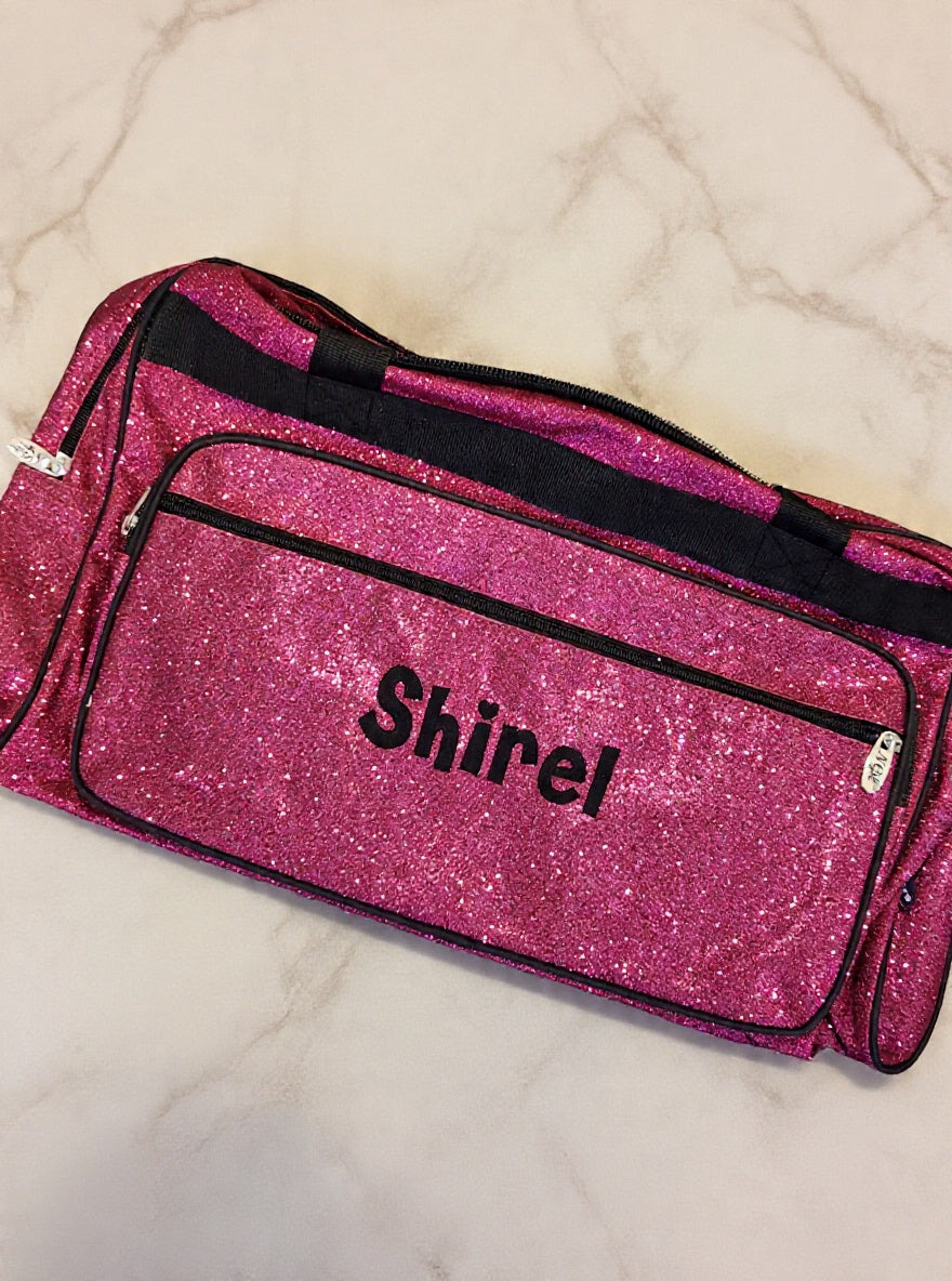 Hot Pink Glitter 23" Duffle Bag