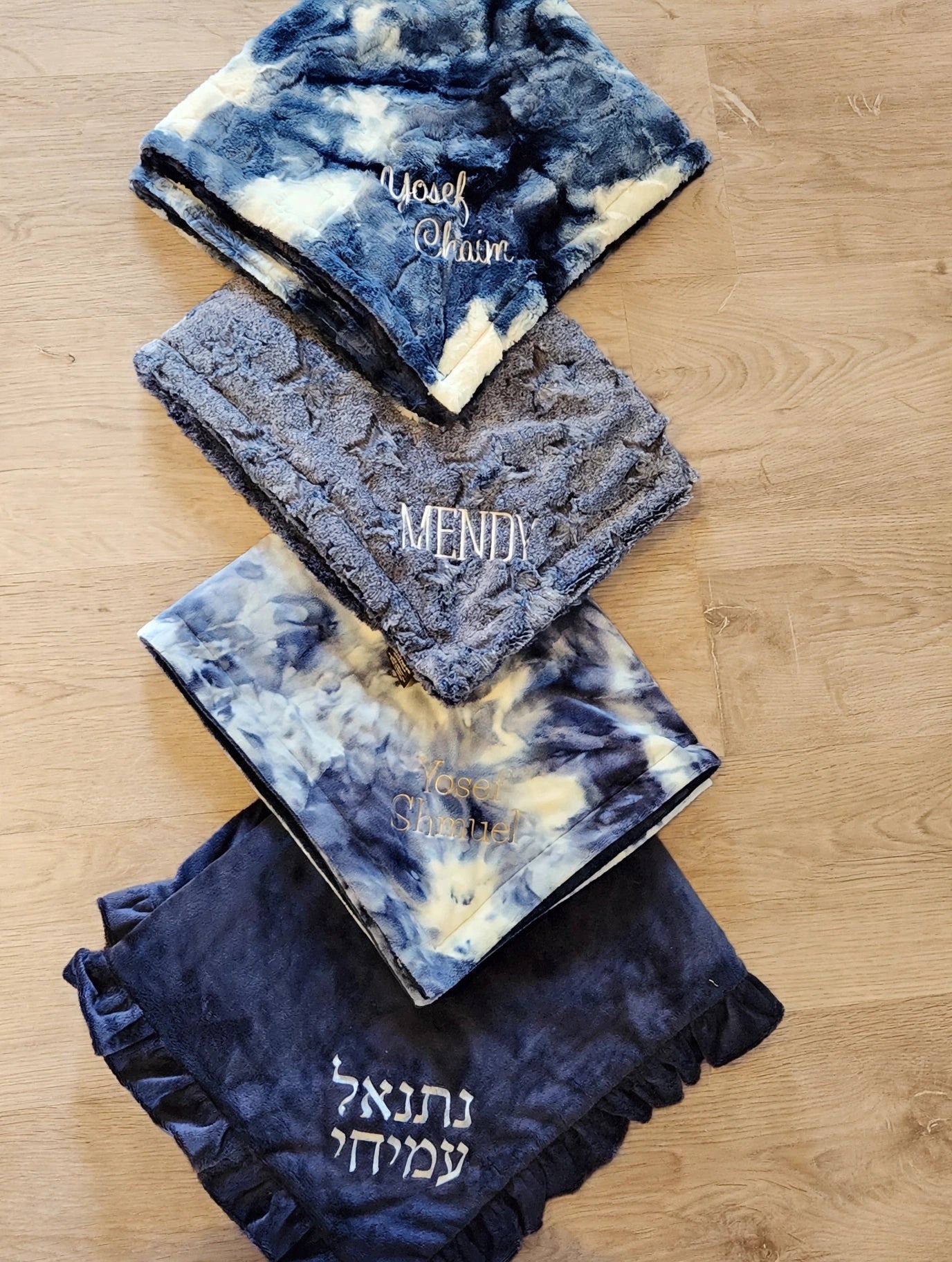 Sorbet Cuddle Navy Tie Dye Boys Blanket