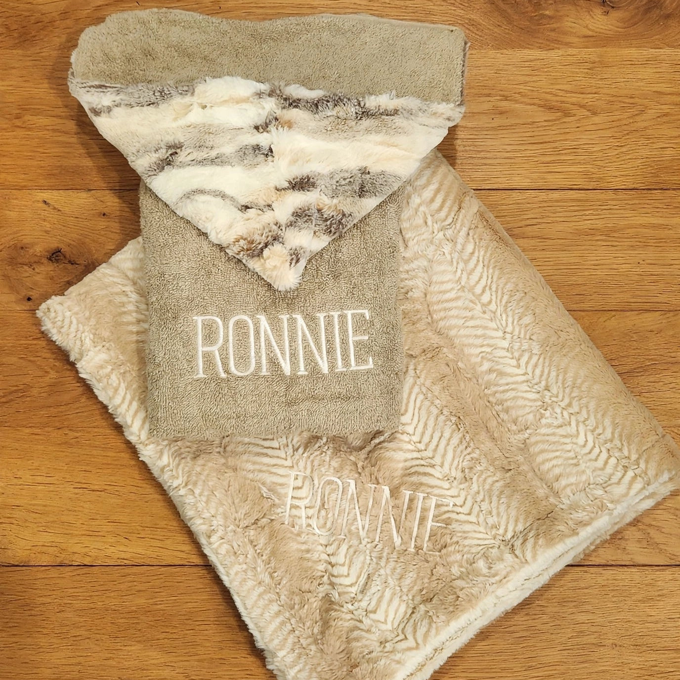 Himalayas Taupe Boys Girls Hooded Towel