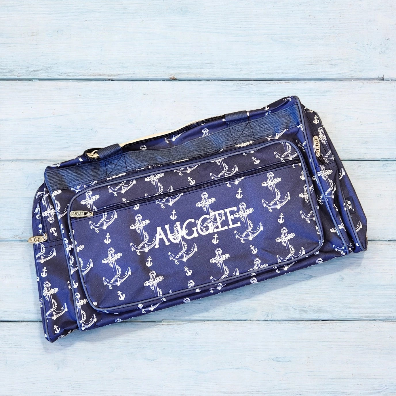 Navy Nautical Duffle Bag 23"