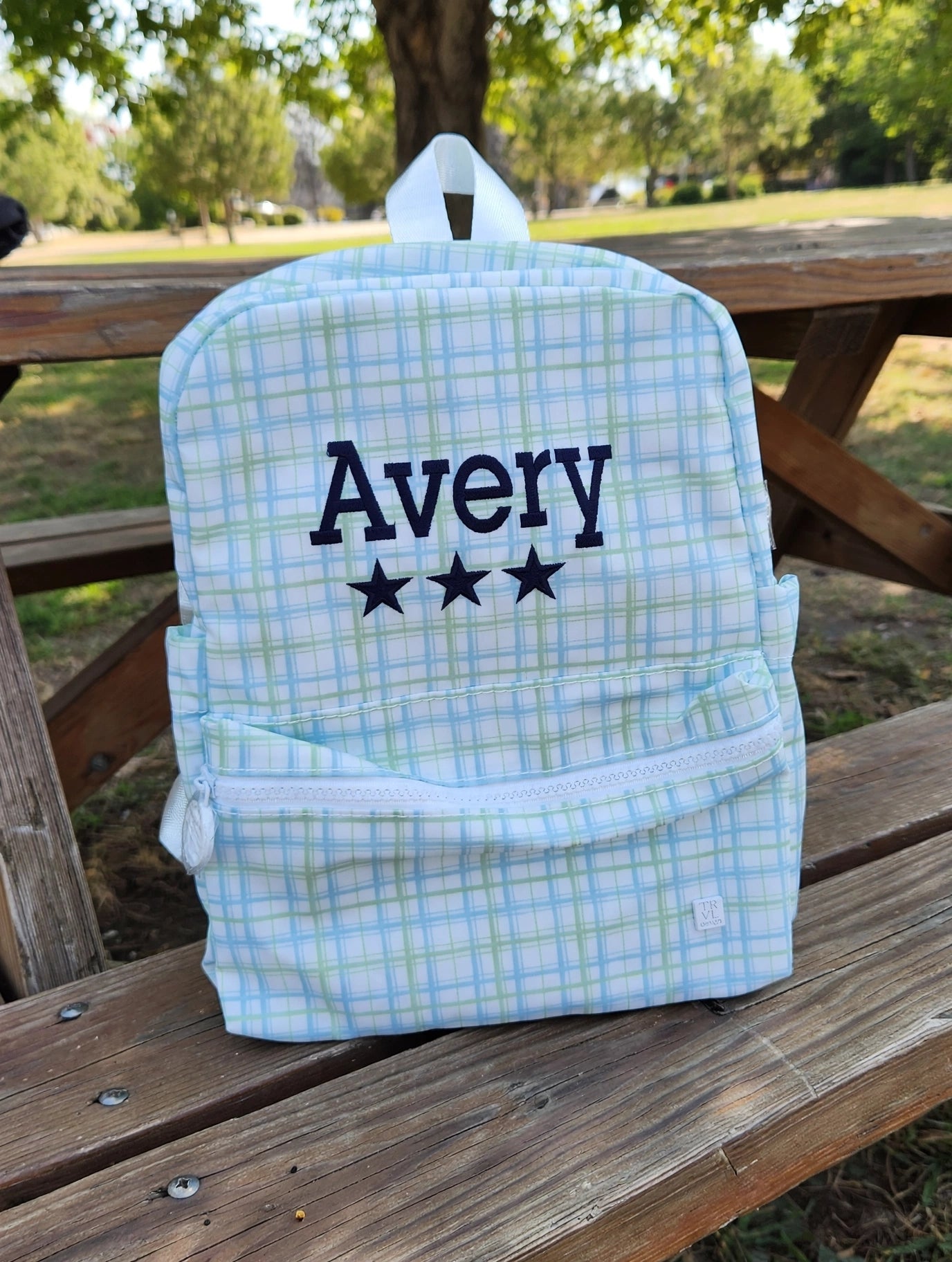 Classic Green Blue Plaid Mini Backpack