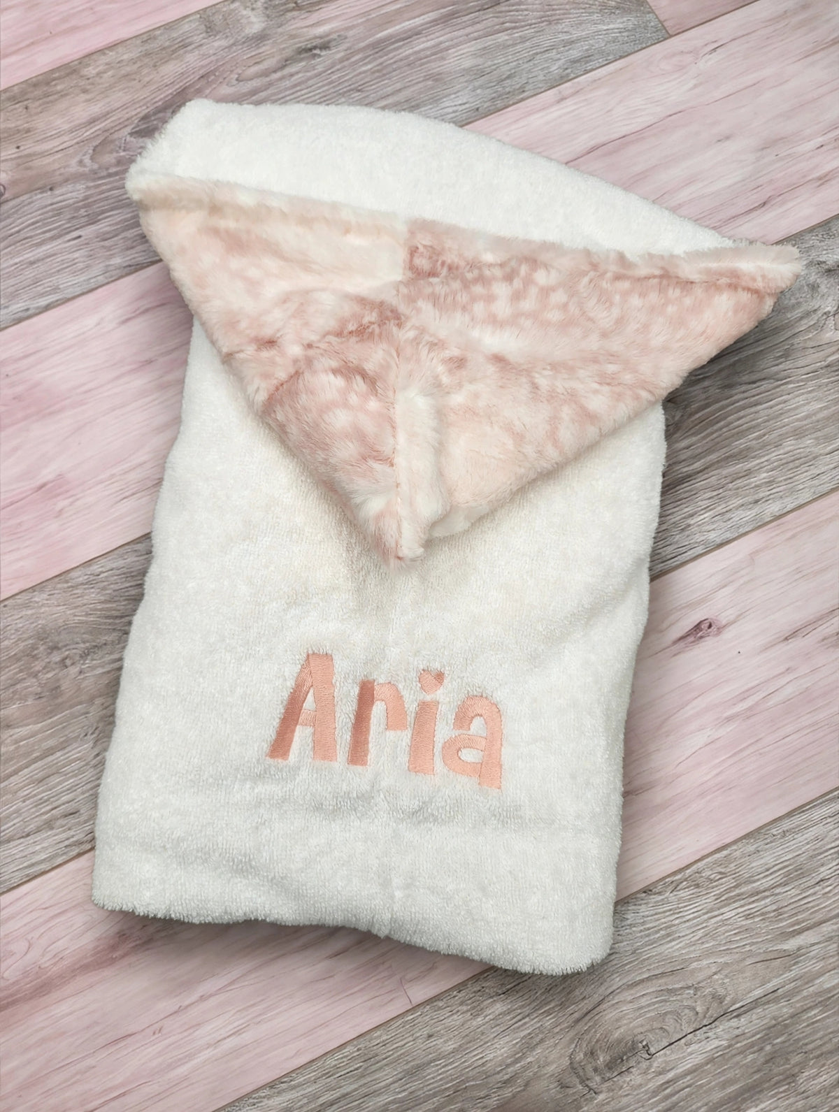 Cibirian Blush Pink Girls Hooded Towel
