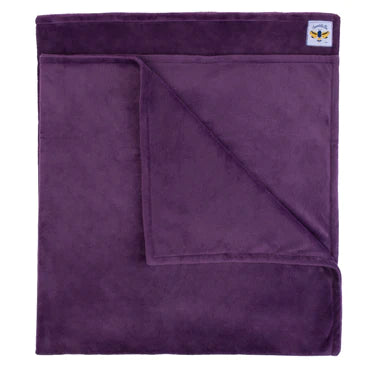 Minky Bee Stroller Blanket Jewel Purple