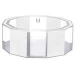 White Marble and Clear Hexagon Matzah Box