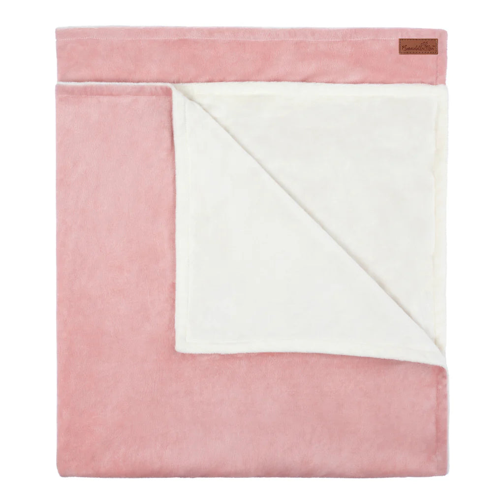 MinkyBee Stroller Blanket Dusty Pink/Ivory