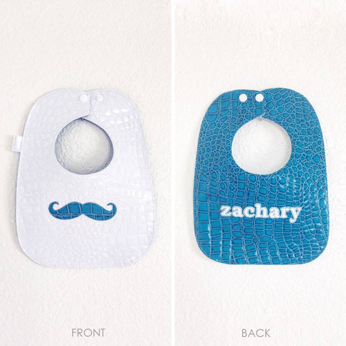 Double Sided Mustache Vinyl Bib