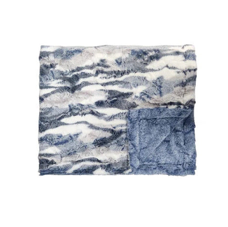 Himalayas Ocean Blue Boys Minky Blanket