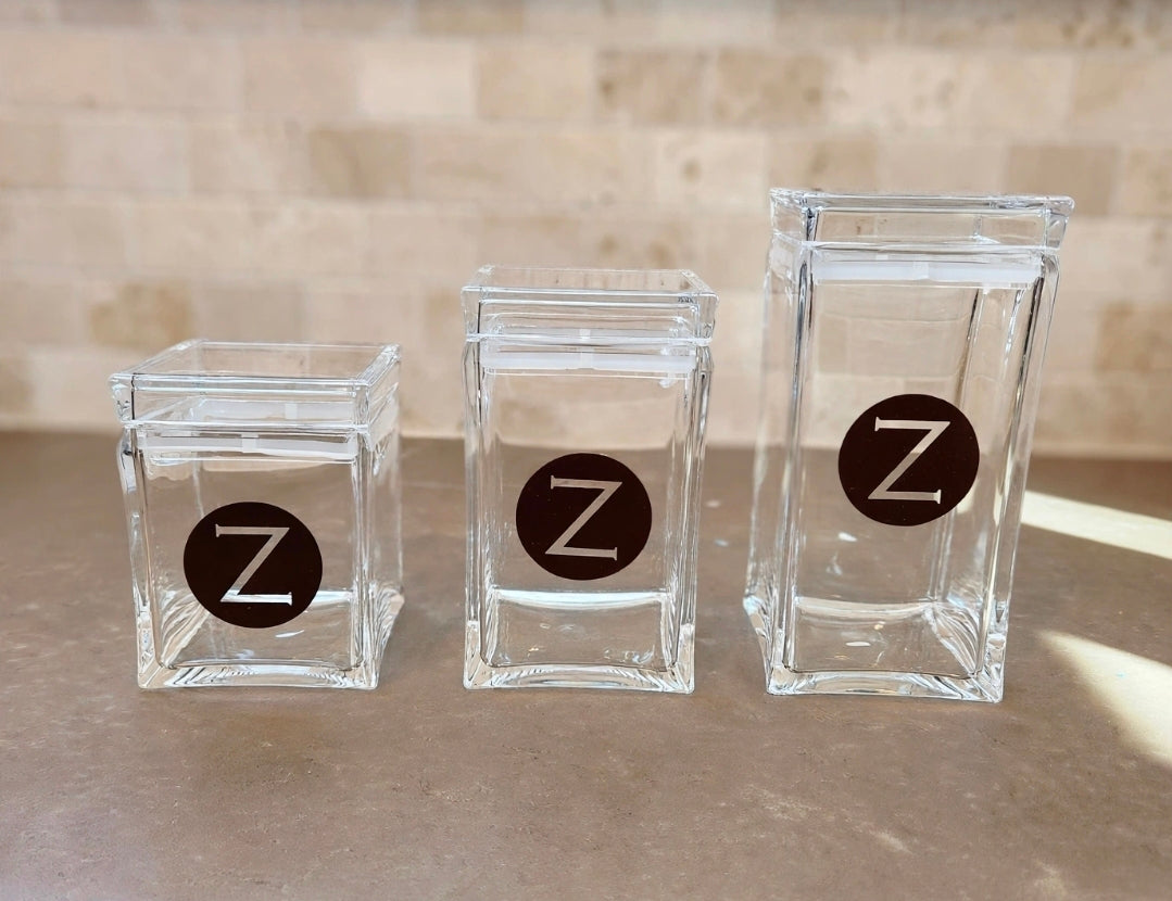 Lucite Medium Square Cookie Jar