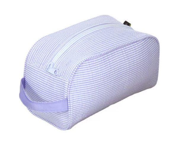 Purple Seersucker Toiletry Bag