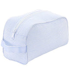 Light Blue Seersucker Toiletry Bag