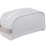 Gray Seersucker Toiletry Bag