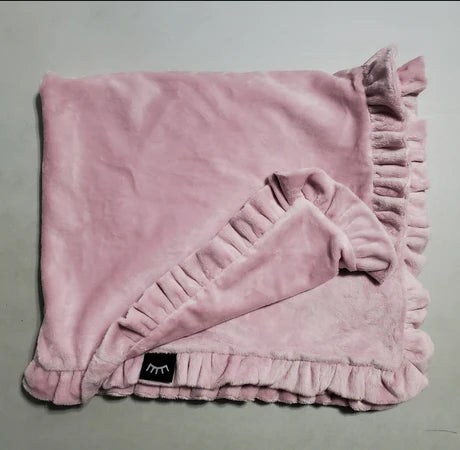 Ruffle Blush Minky Blanket