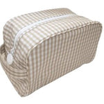 Dark Taupe Gingham Toiletry