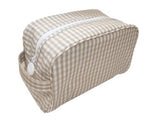 Dark Taupe Gingham Toiletry