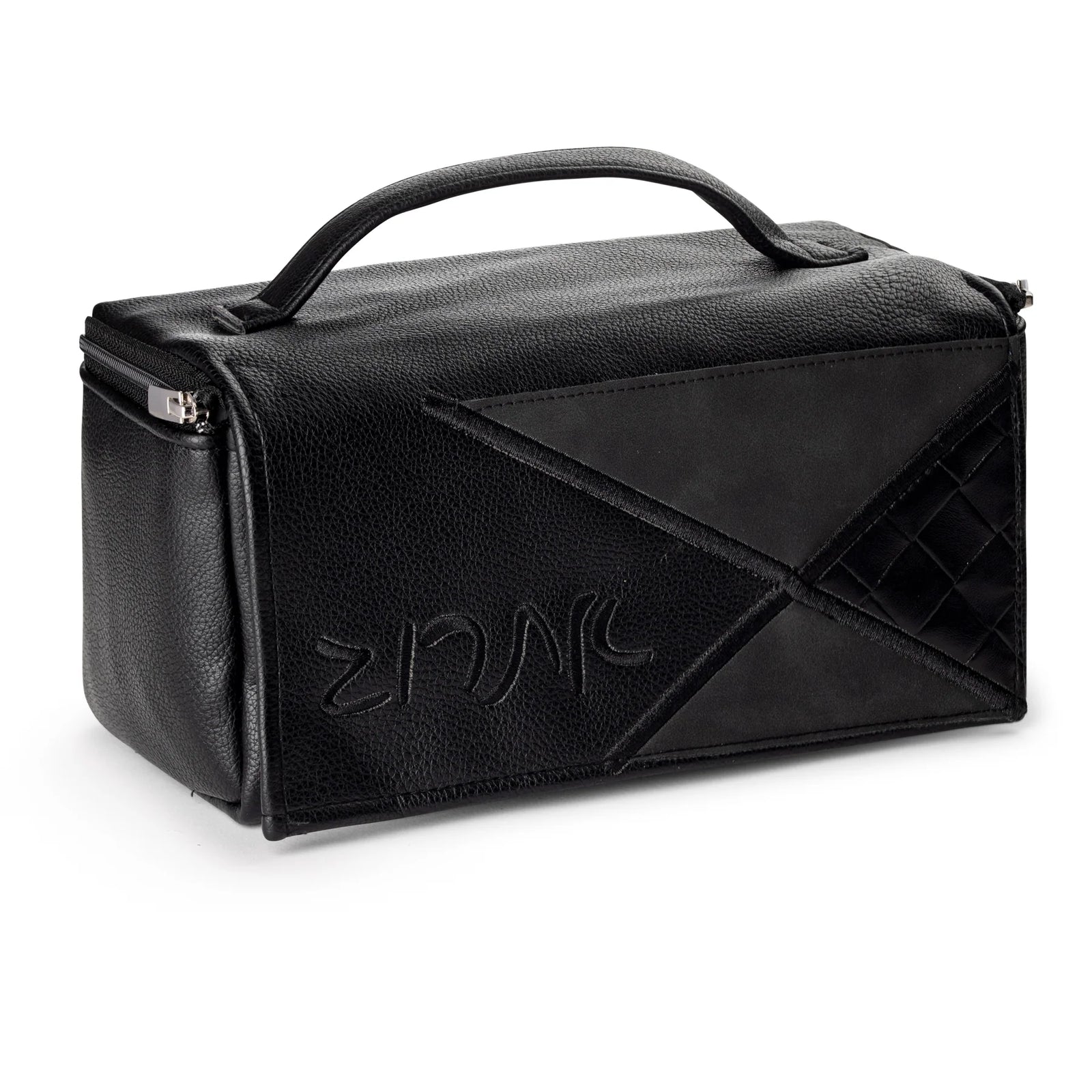 Diagonal Black Leather Esrog Bag