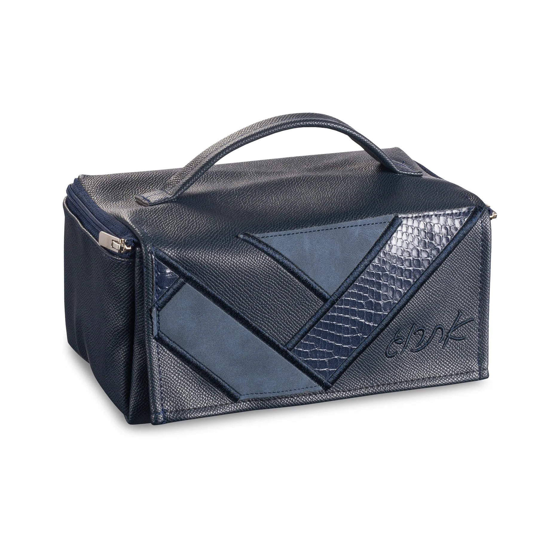 Navy Patchwork Leather Esrog Bag