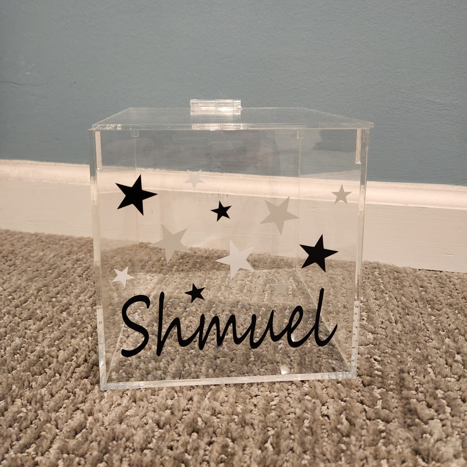 Multi Stars and Name Lucite Box