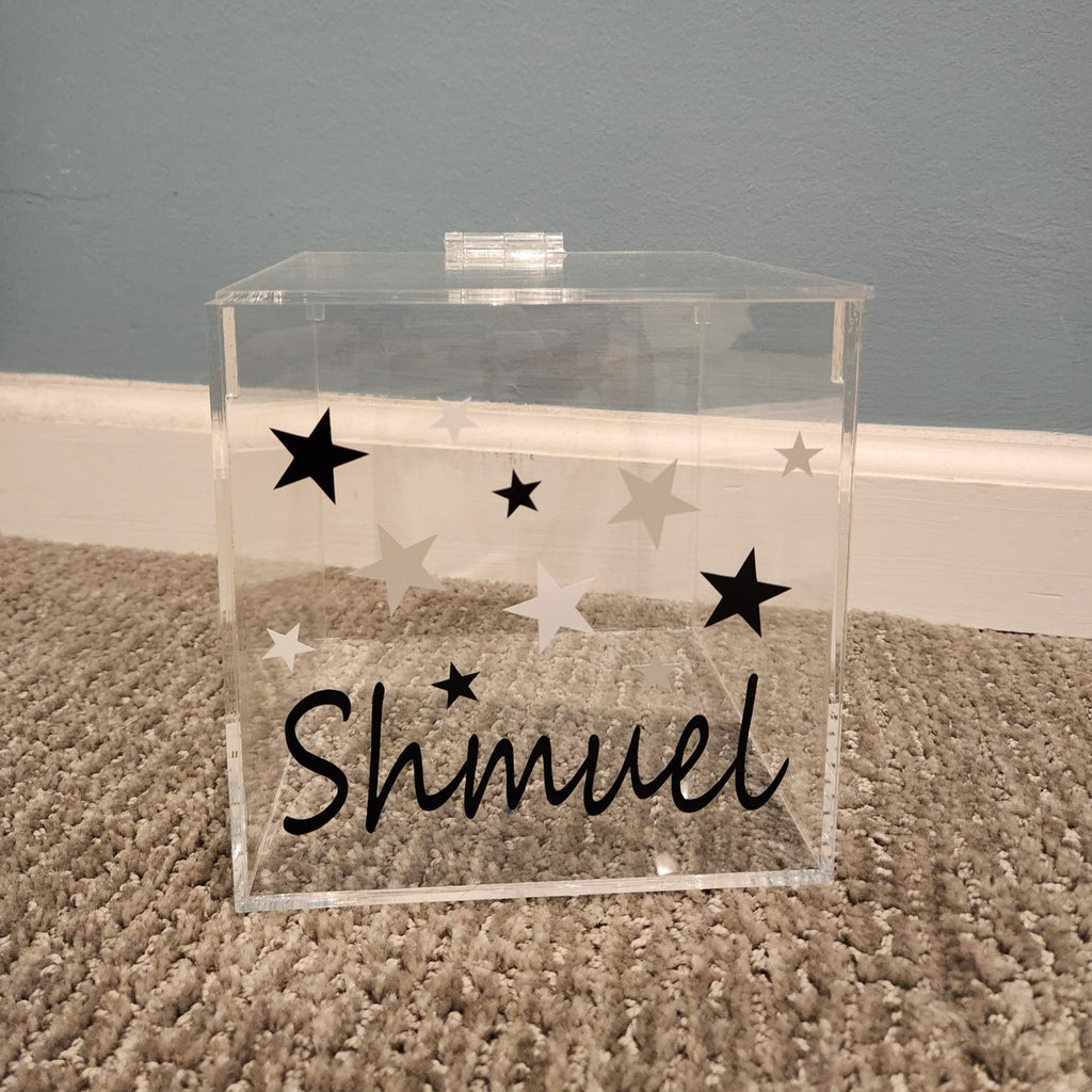 Stars and Name Lucite Box