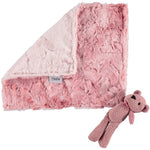 Pink Rosewater & Tie Dye Rosewater Girls Lovie With Teddy Bear