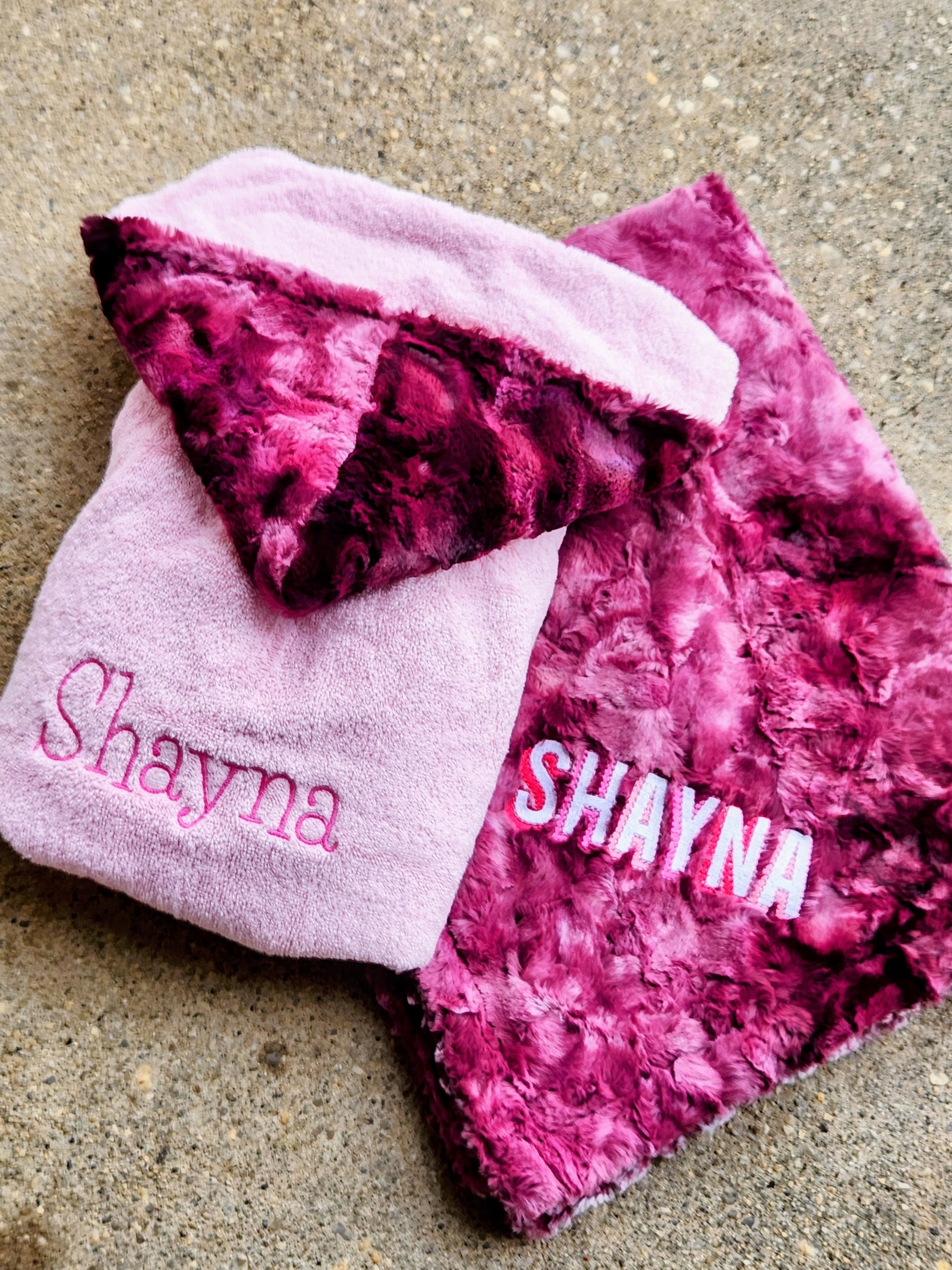 Smokey Princess Merlot Girls Minky Blanket