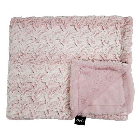 Princess Blush Pink Girls Minky Blanket