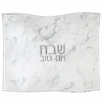 Silver Marble Challah Cover