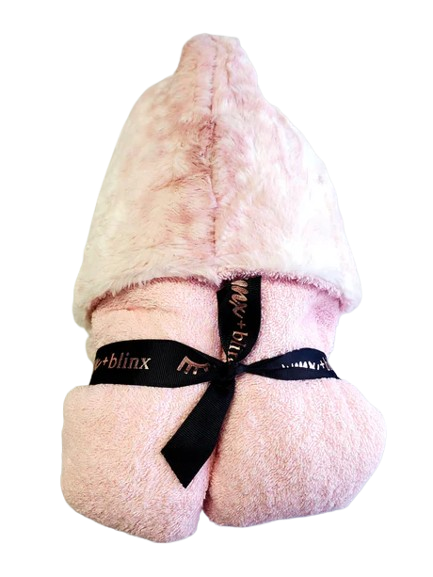 Cibirian Pink Girls Hooded Toddler Towel