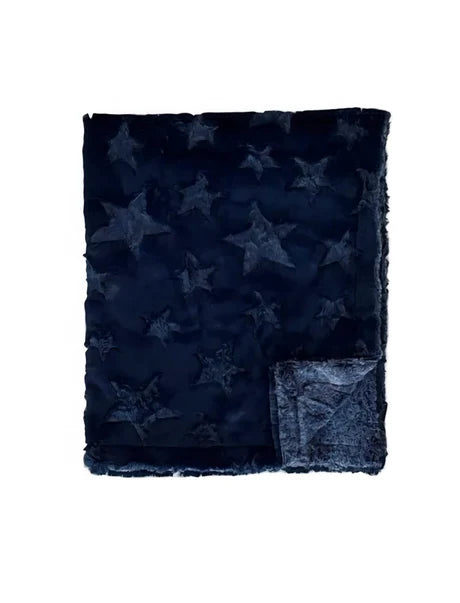 Midnight Stars Chambray Minky Blanket